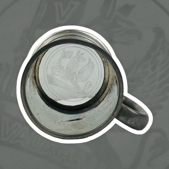 Vintage Vauxhall English Pewter Glass Bottom Logo Beer Mug Sheffield England HTF - Picture 1 of 12